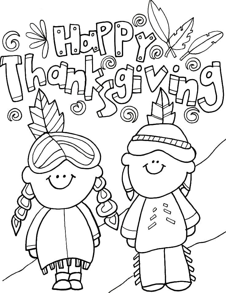 32 Joyous Thanksgiving Coloring Pages Printable 5