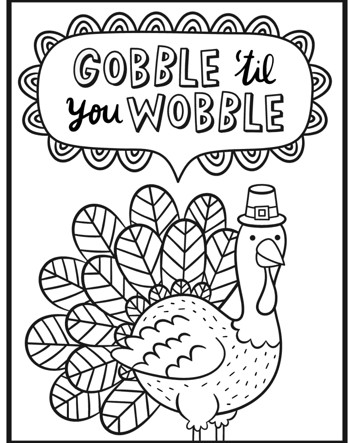 32 Joyous Thanksgiving Coloring Pages Printable 8