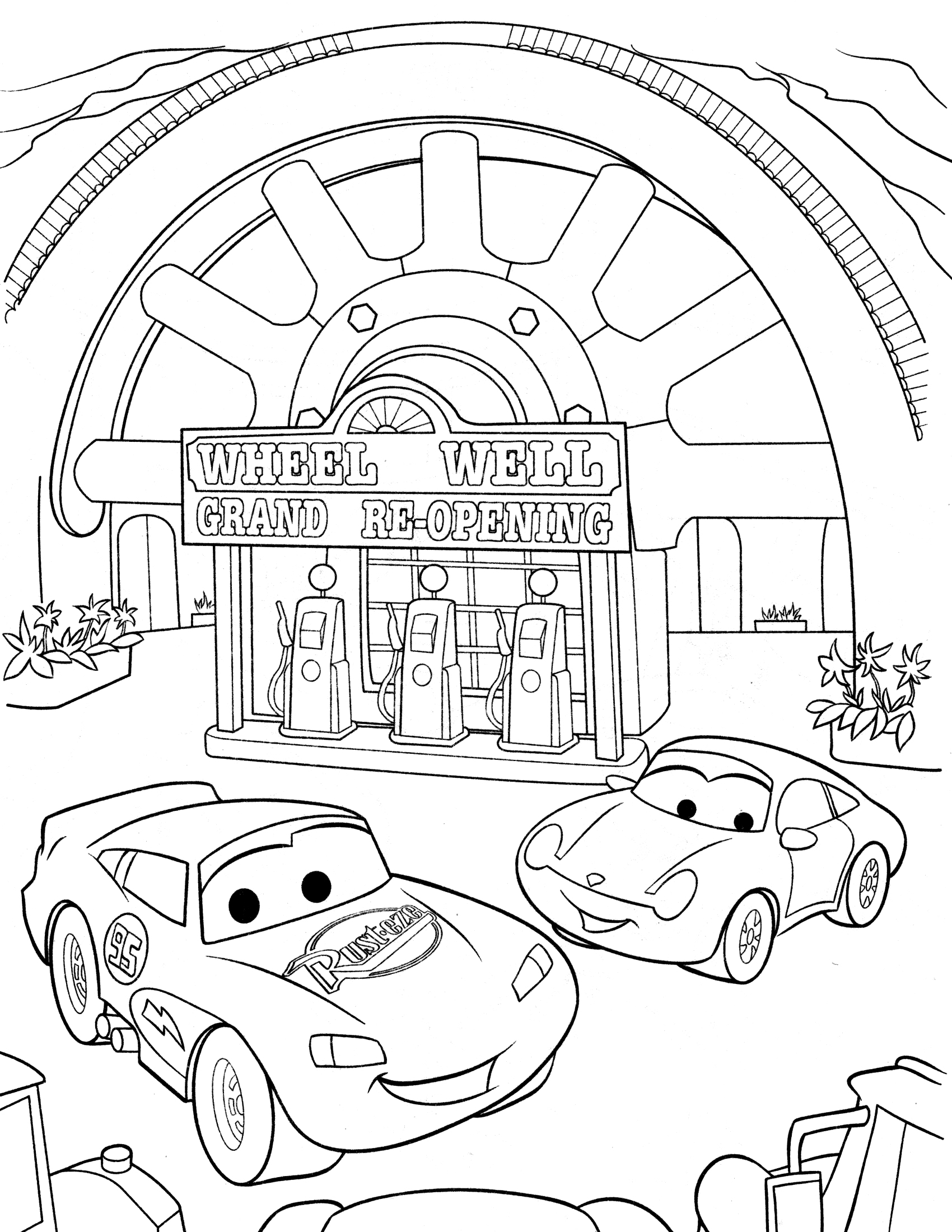 33 Colorful Disney Cars Coloring Pages Printable 2