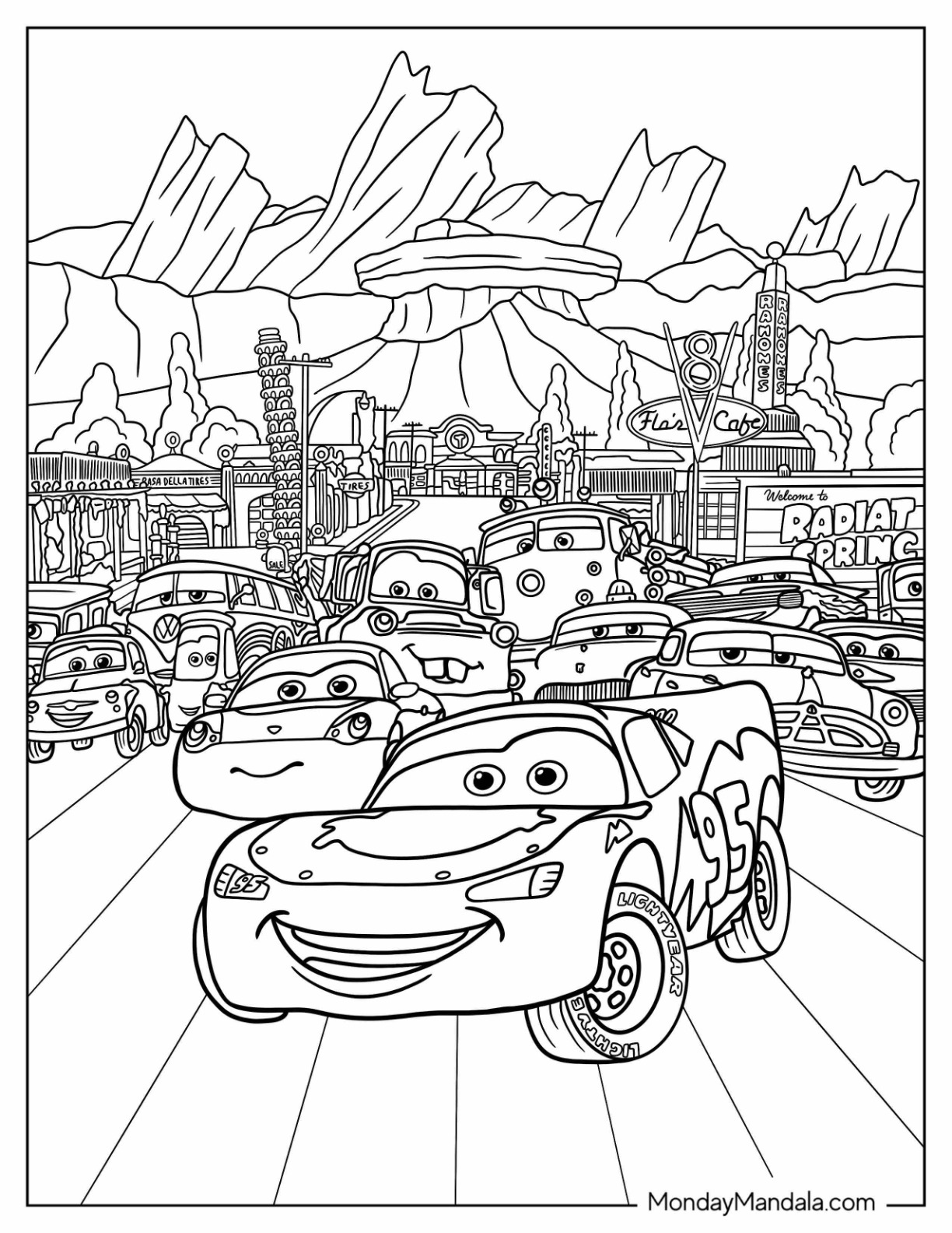 33 Colorful Disney Cars Coloring Pages Printable 25