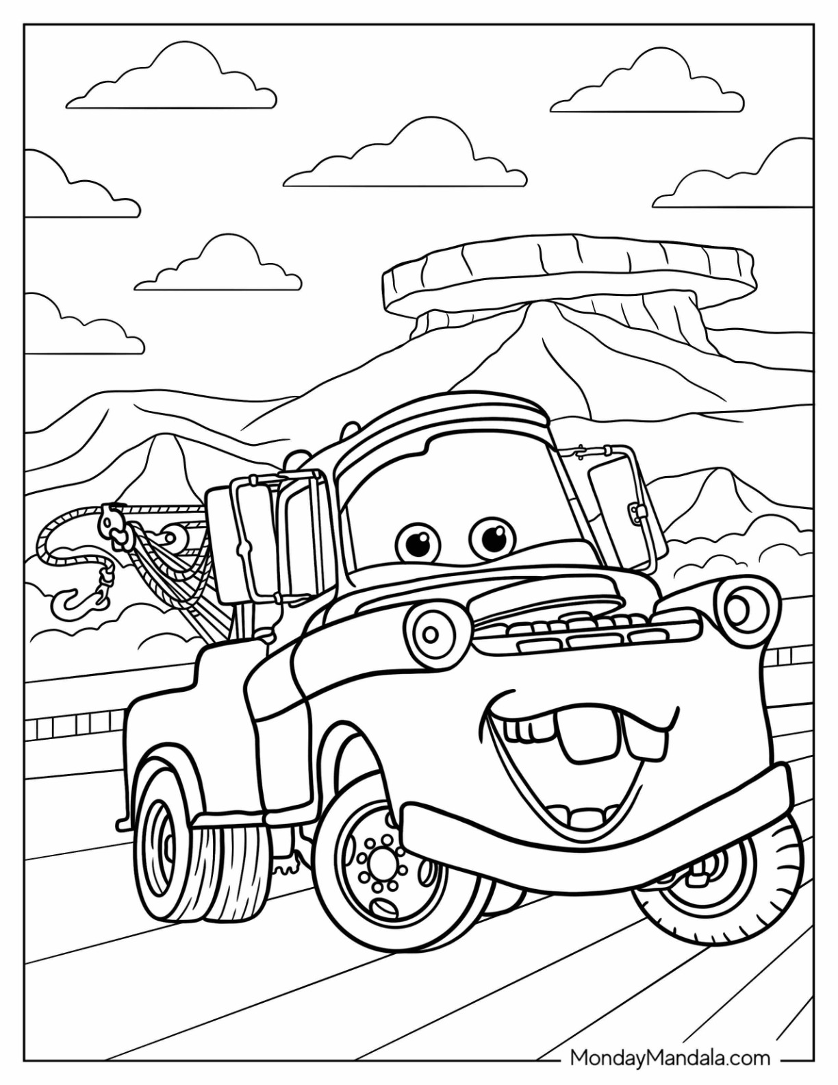 33 Colorful Disney Cars Coloring Pages Printable 3