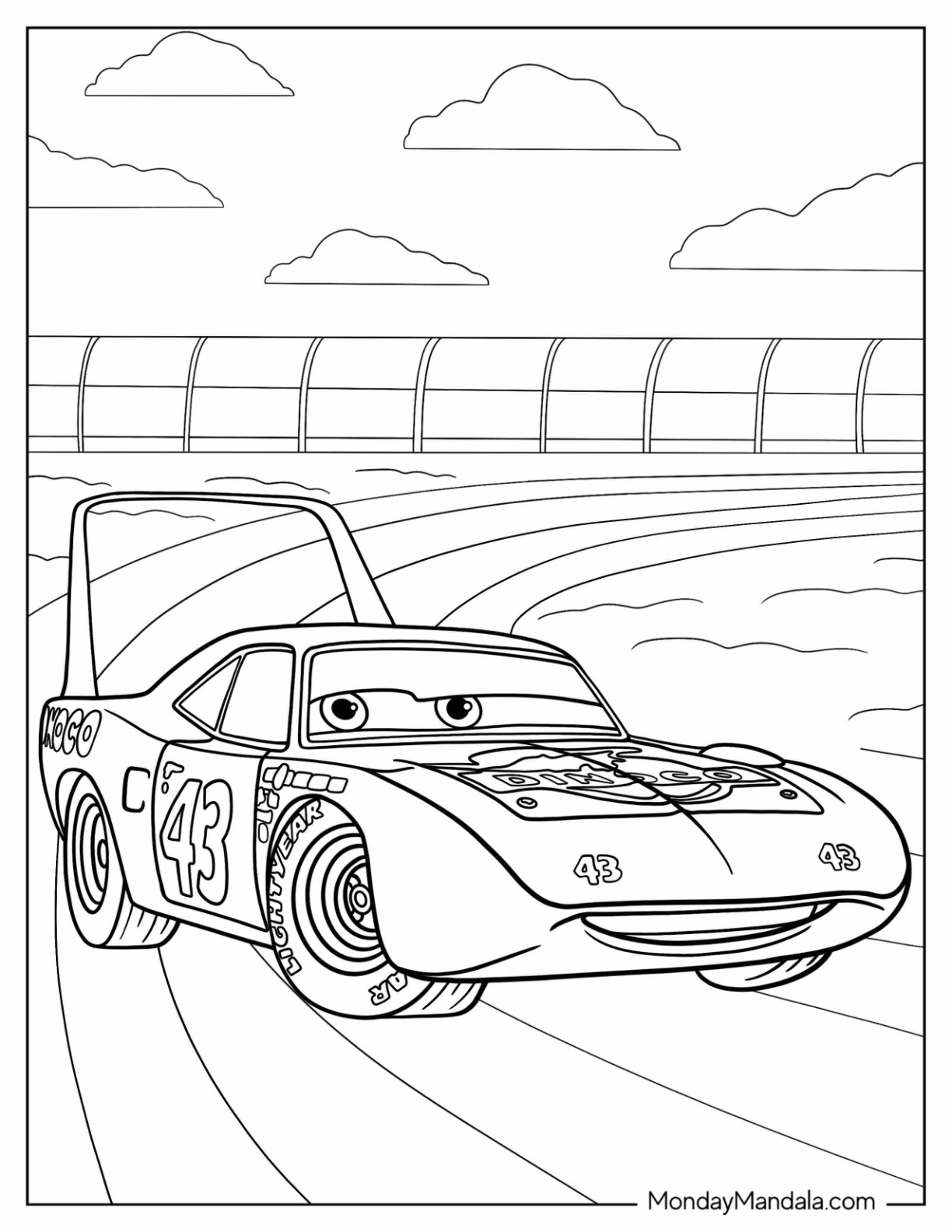 33 Colorful Disney Cars Coloring Pages Printable 5