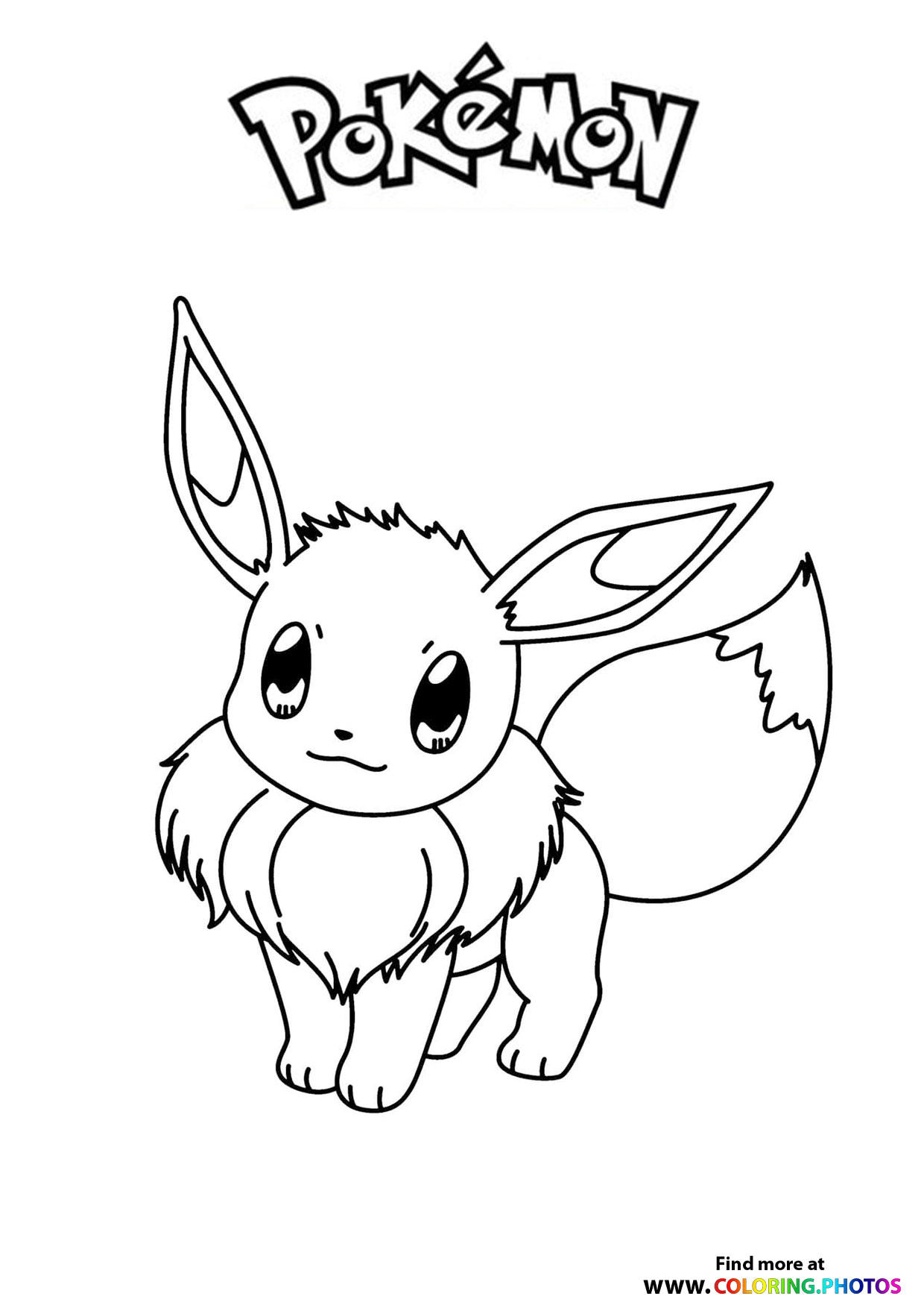 33 Cuddly Eevee Pokemon Coloring Pages Printable 1