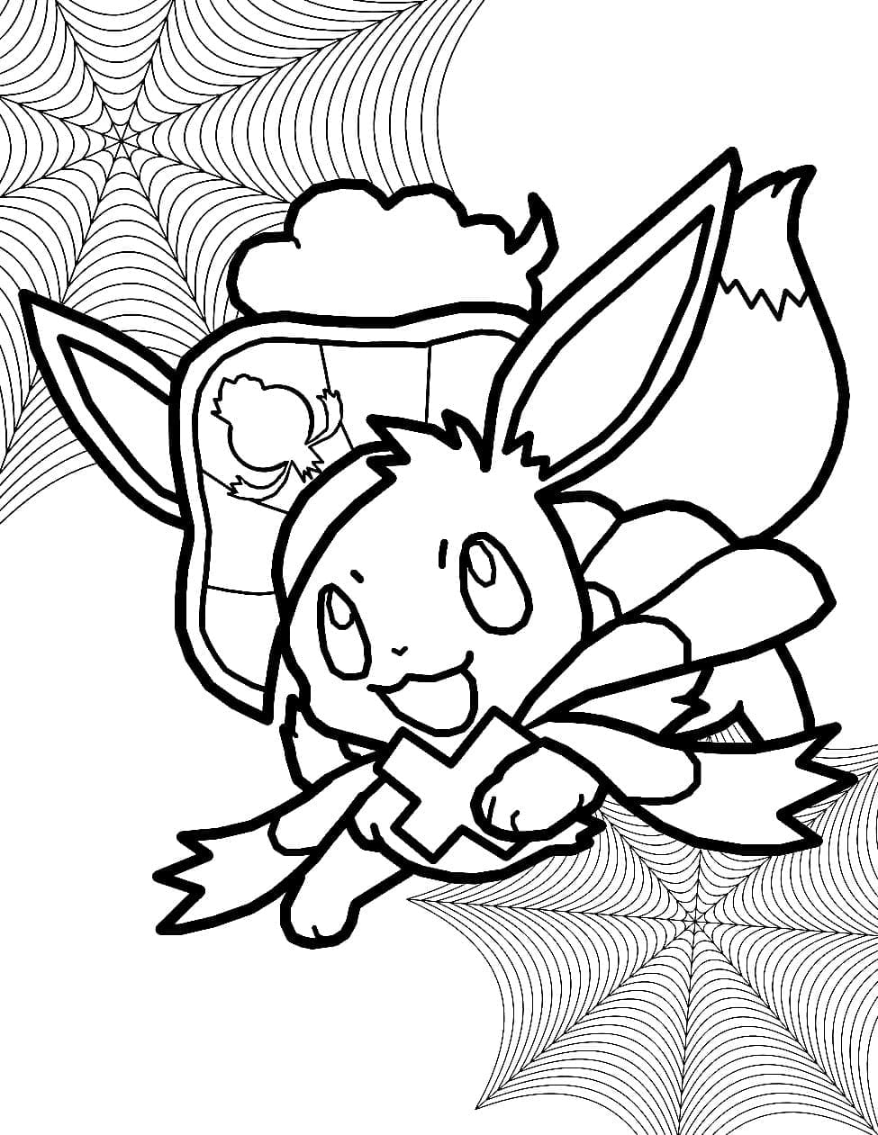 33 Cuddly Eevee Pokemon Coloring Pages Printable 11