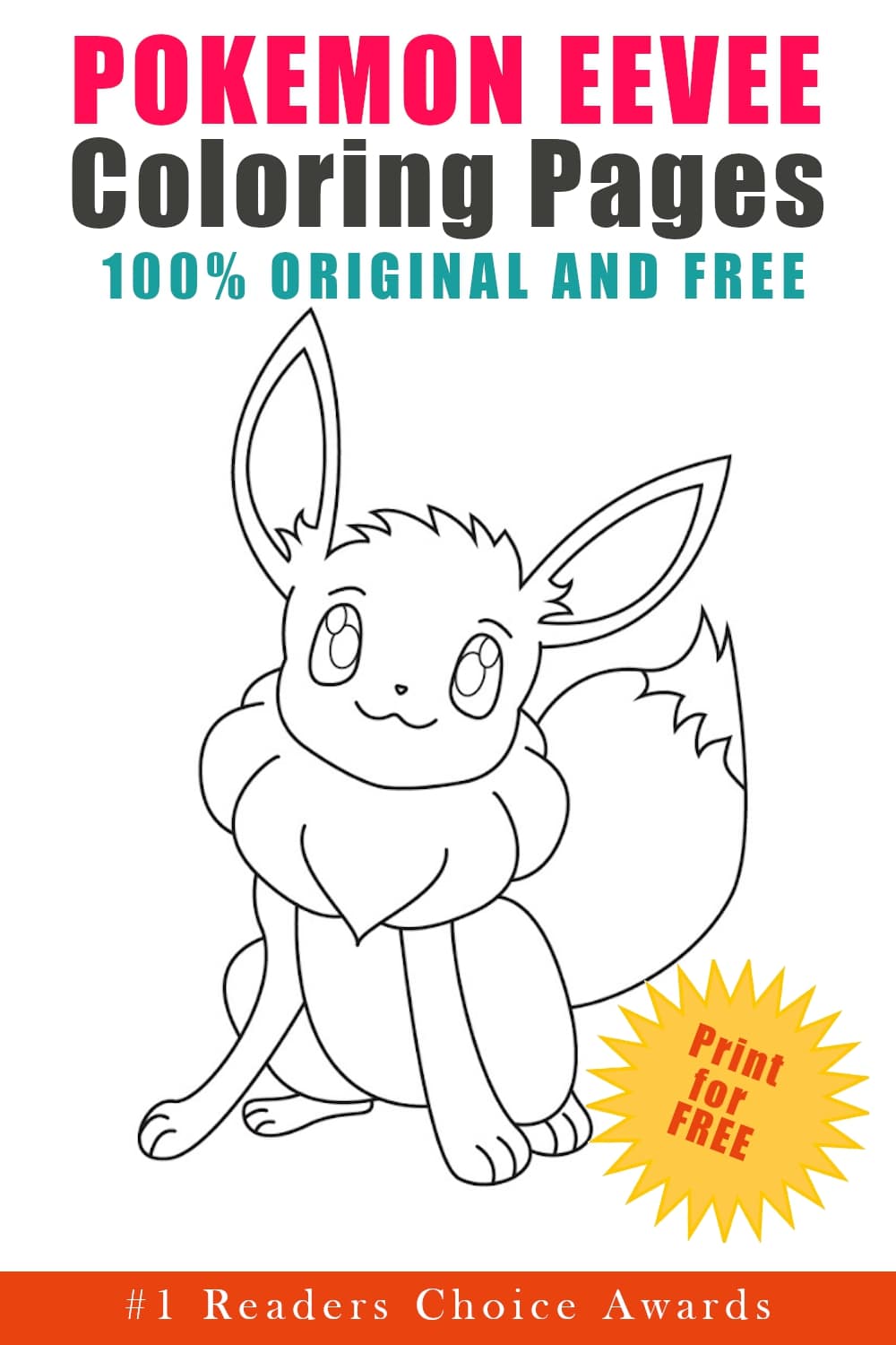 33 Cuddly Eevee Pokemon Coloring Pages Printable 14