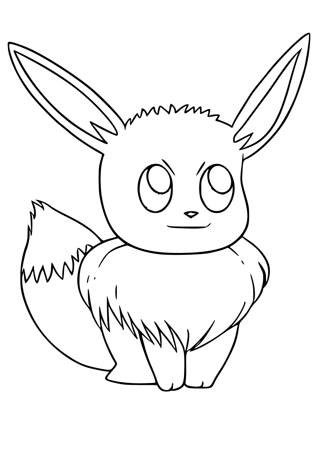 33 Cuddly Eevee Pokemon Coloring Pages Printable 16