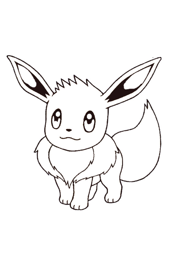 33 Cuddly Eevee Pokemon Coloring Pages Printable 17