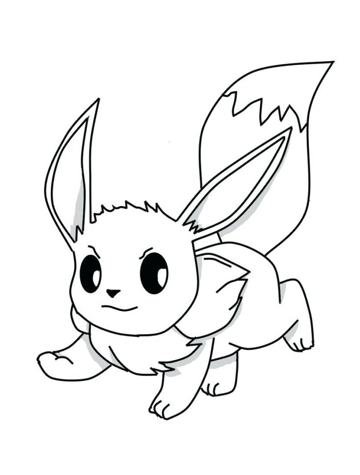 33 Cuddly Eevee Pokemon Coloring Pages Printable 21