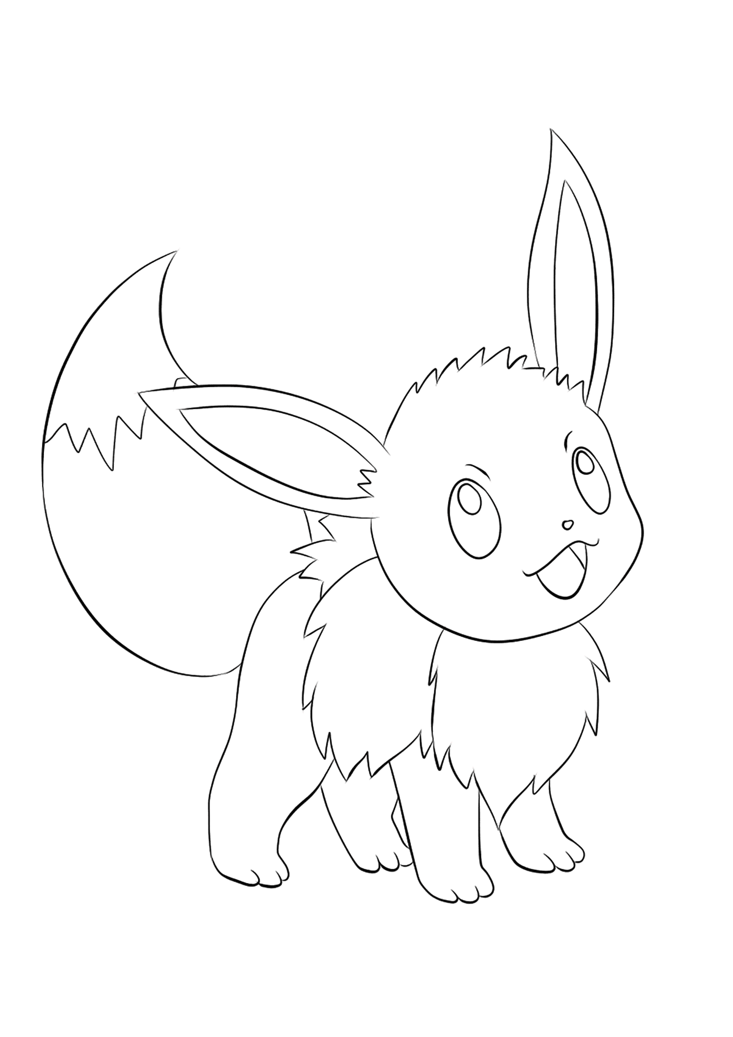 33 Cuddly Eevee Pokemon Coloring Pages Printable 25