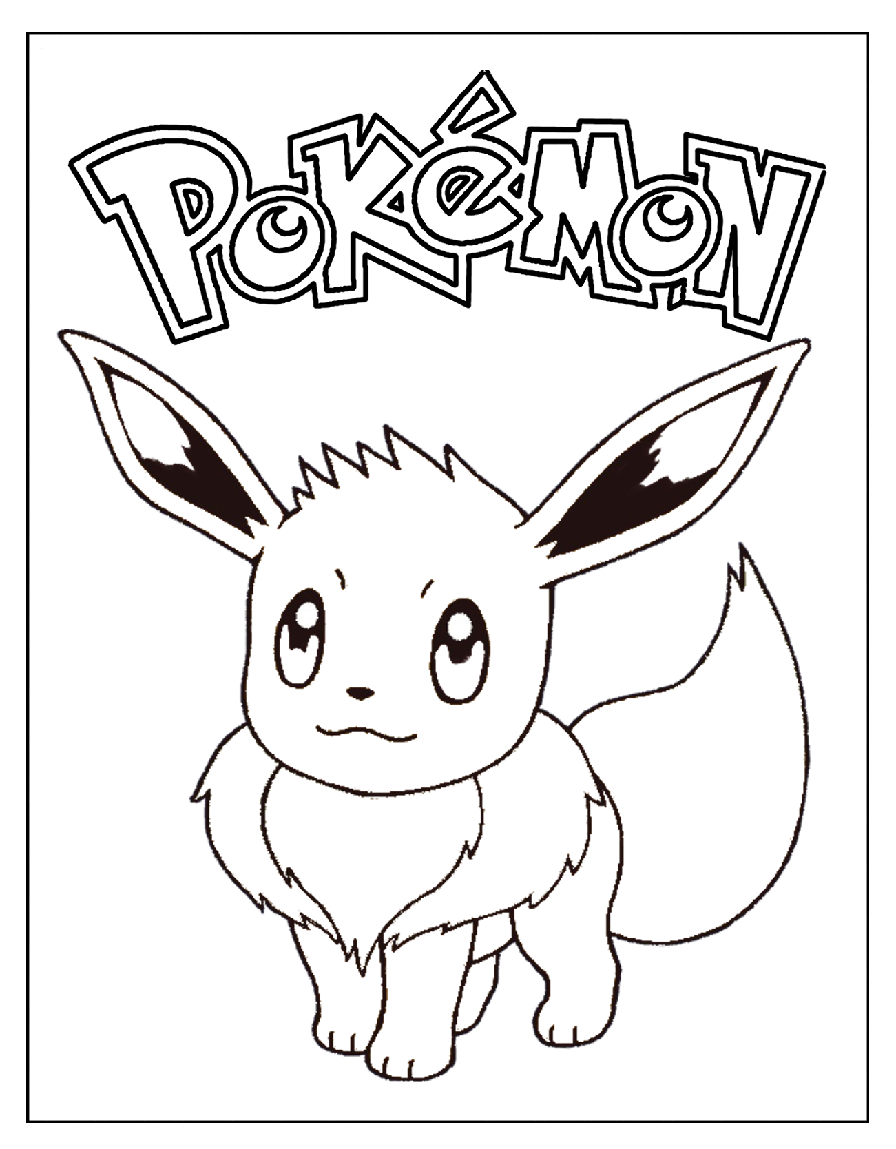 33 Cuddly Eevee Pokemon Coloring Pages Printable 28