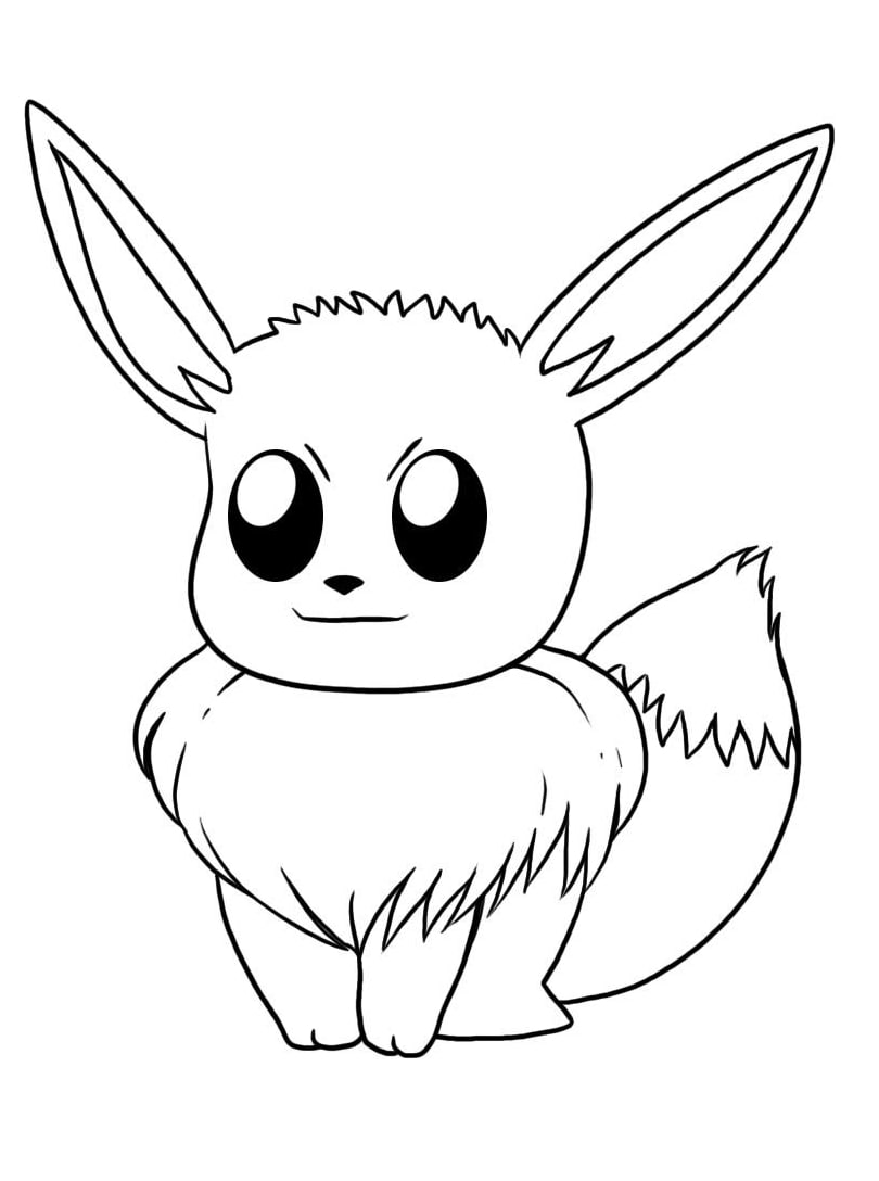 33 Cuddly Eevee Pokemon Coloring Pages Printable 29