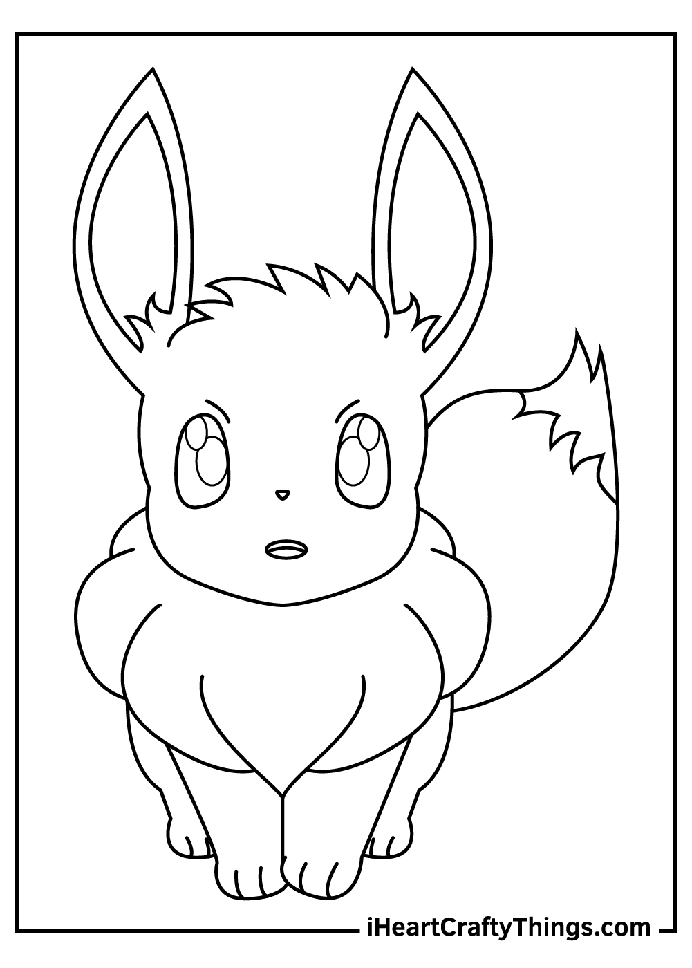 33 Cuddly Eevee Pokemon Coloring Pages Printable 3