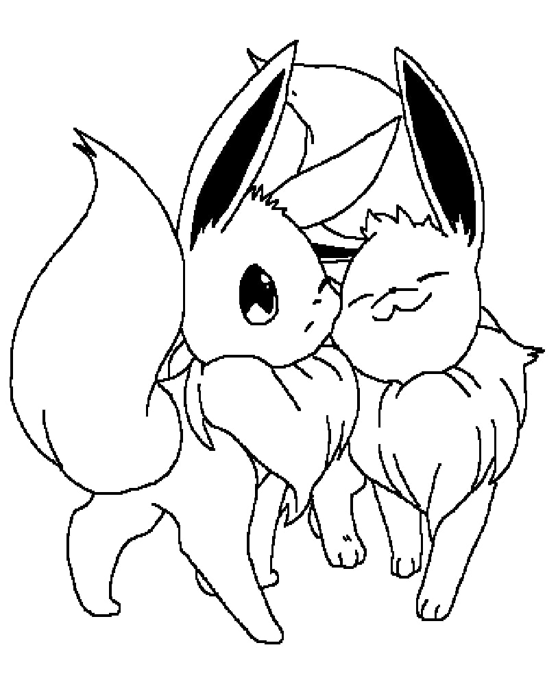 33 Cuddly Eevee Pokemon Coloring Pages Printable 30