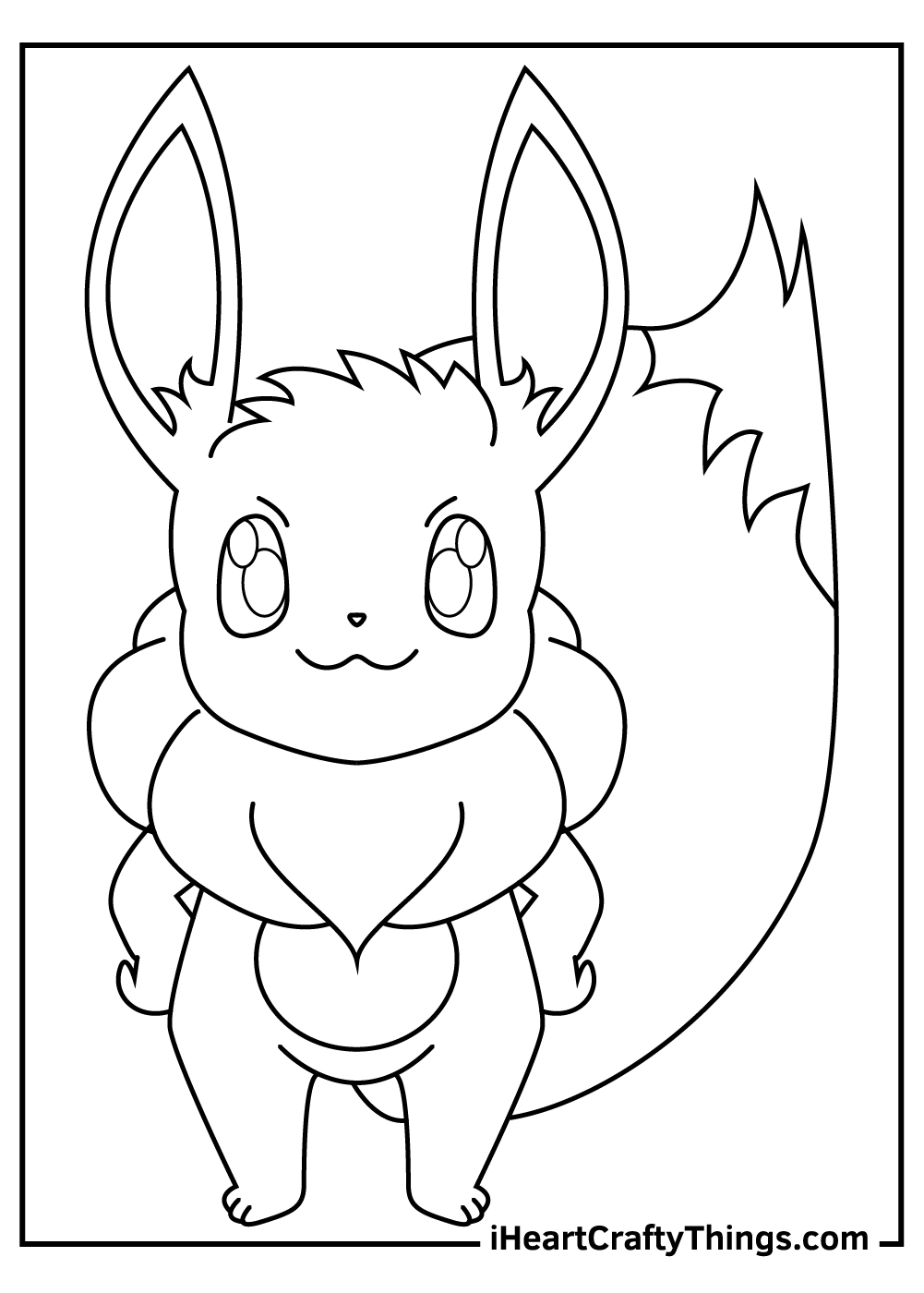 33 Cuddly Eevee Pokemon Coloring Pages Printable 32