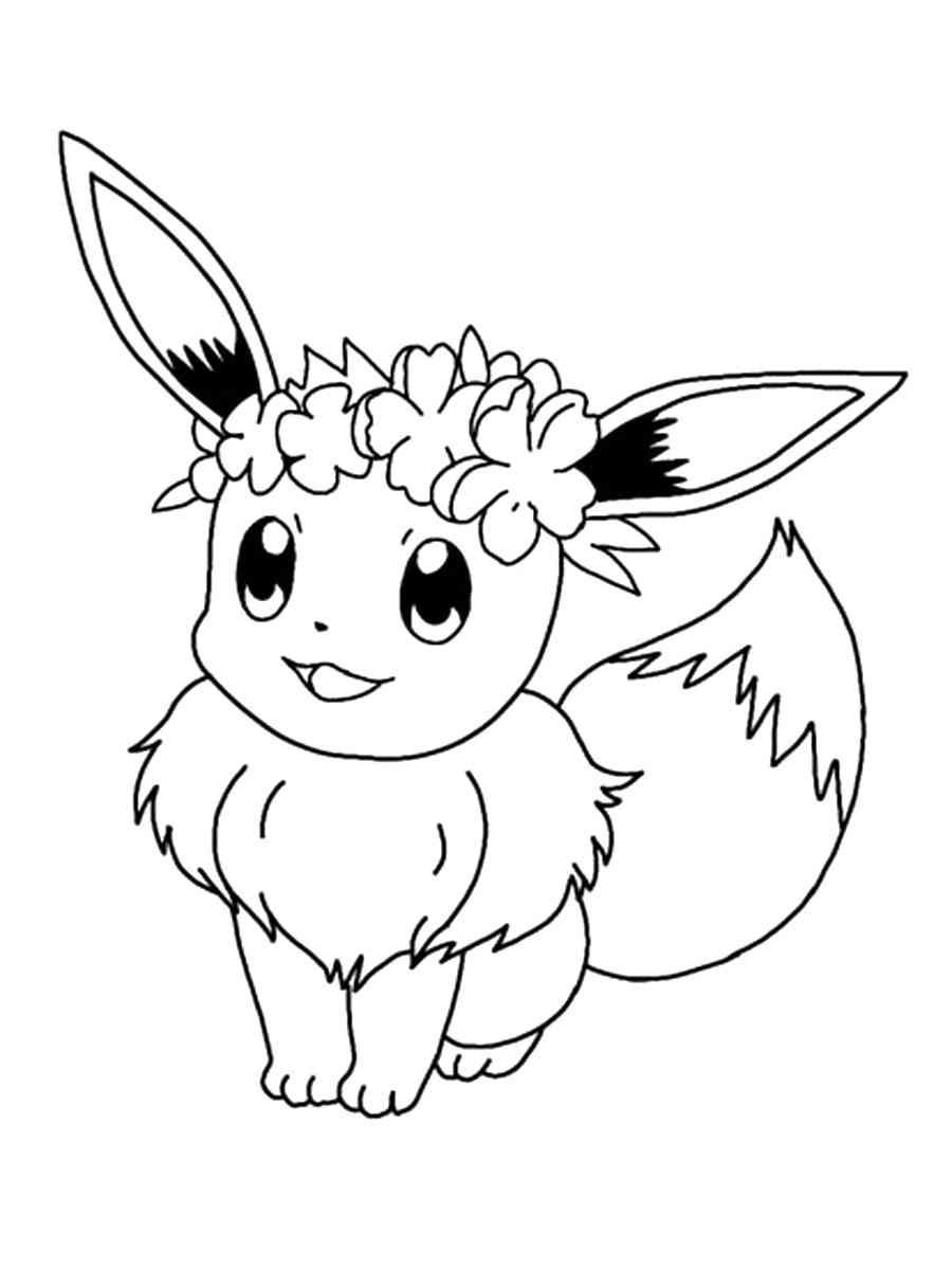 33 Cuddly Eevee Pokemon Coloring Pages Printable 33