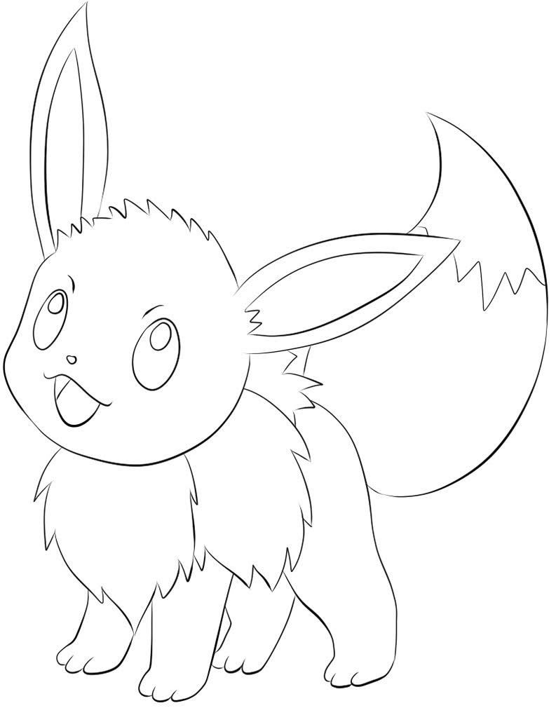 33 Cuddly Eevee Pokemon Coloring Pages Printable 34