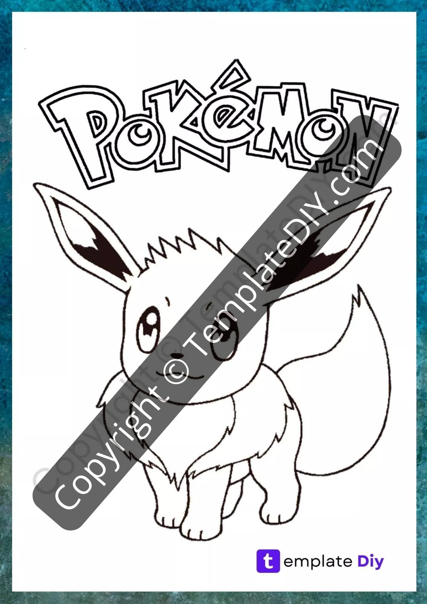 33 Cuddly Eevee Pokemon Coloring Pages Printable 7