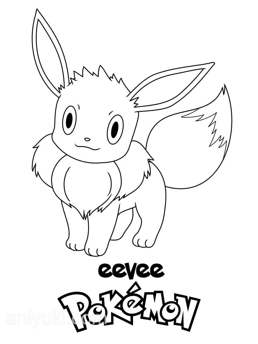 33 Cuddly Eevee Pokemon Coloring Pages Printable 8