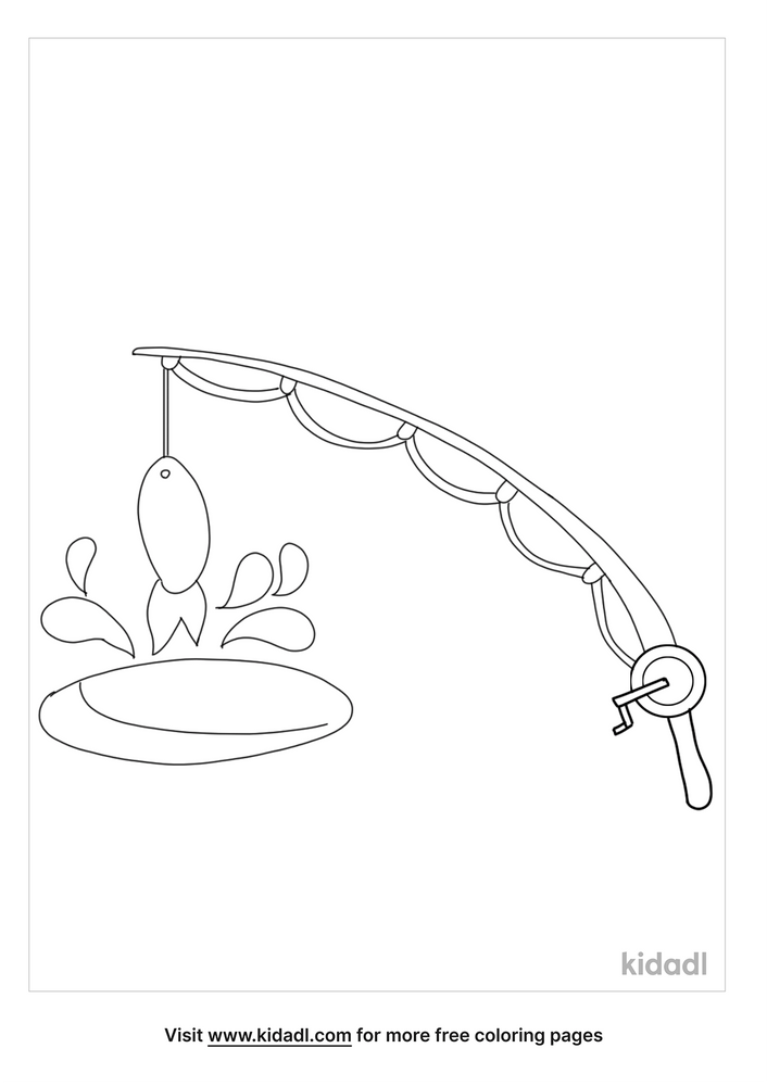 34 Creative Fishing Pole Coloring Pages Printable 13