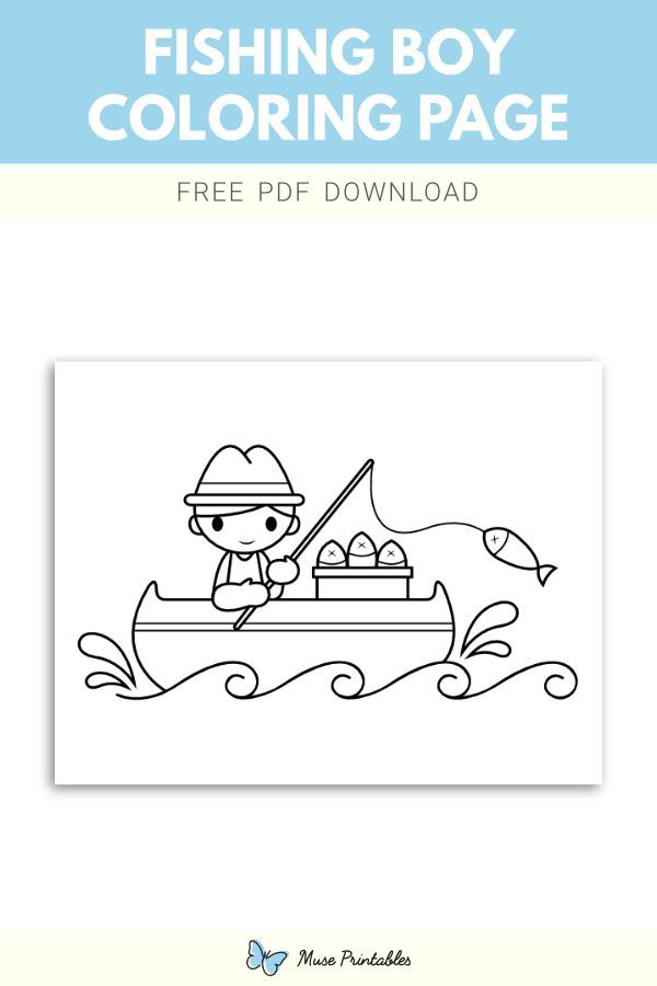 34 Creative Fishing Pole Coloring Pages Printable 20