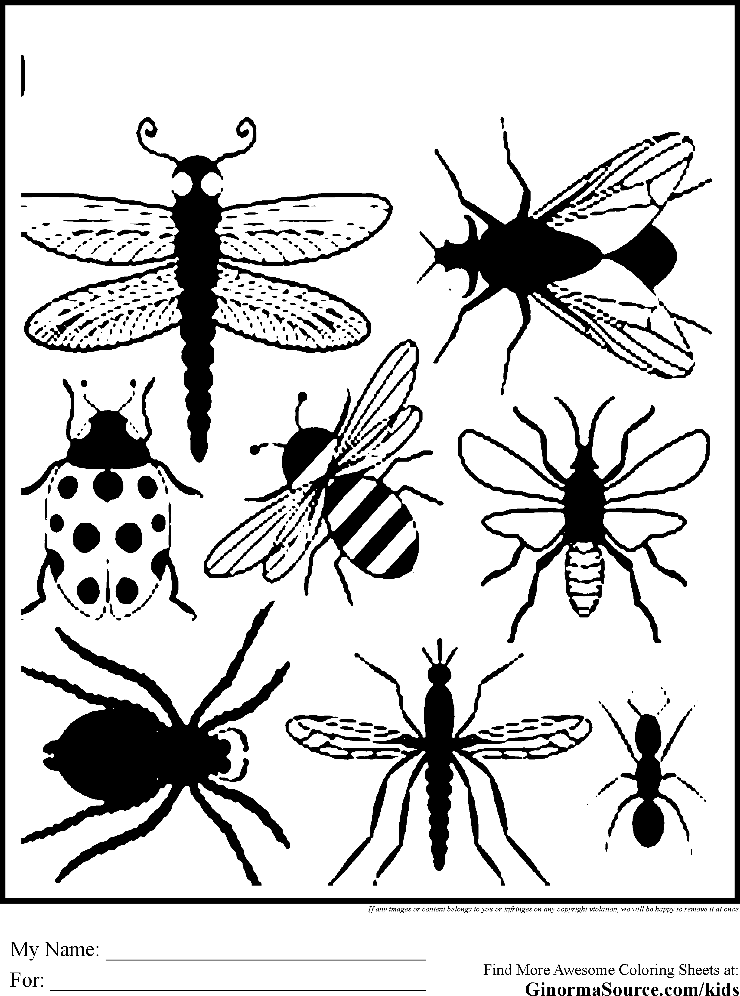 36 Creepy Bugs Coloring Pages Printable 3