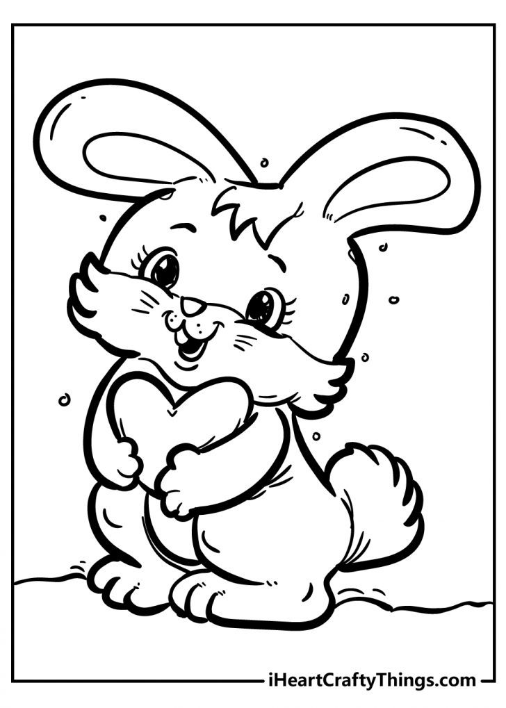 37 Adorable Rabbit Coloring Pages Printable 1