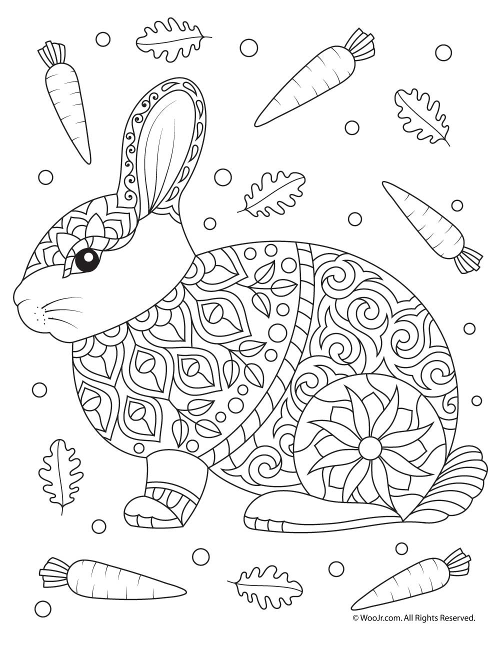 37 Adorable Rabbit Coloring Pages Printable 16