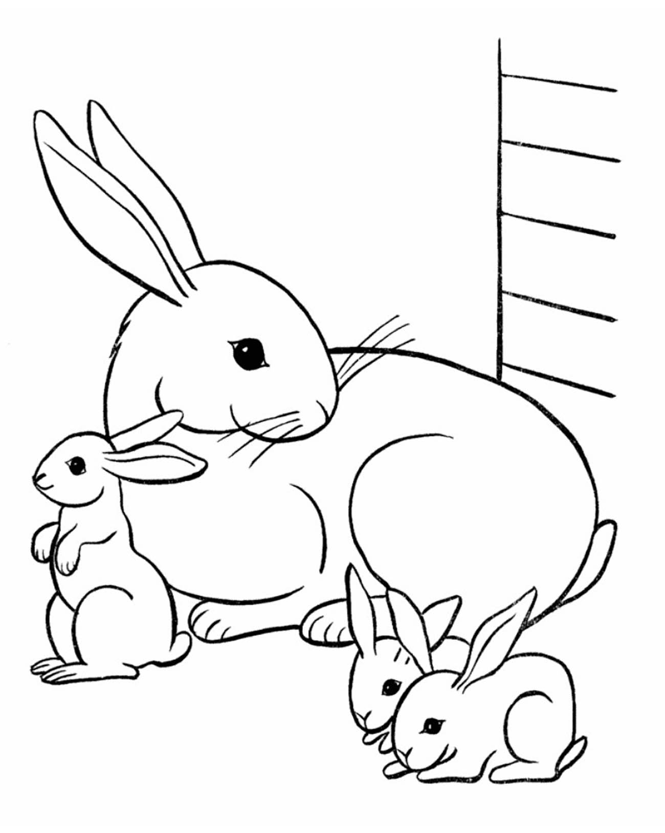 37 Adorable Rabbit Coloring Pages Printable 18