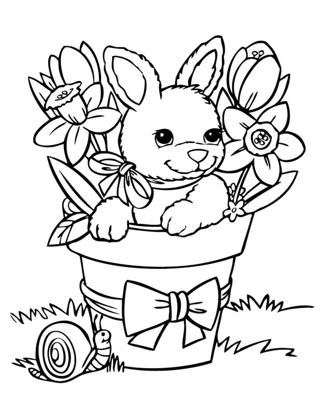 37 Adorable Rabbit Coloring Pages Printable 23