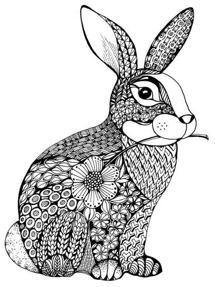 37 Adorable Rabbit Coloring Pages Printable 24