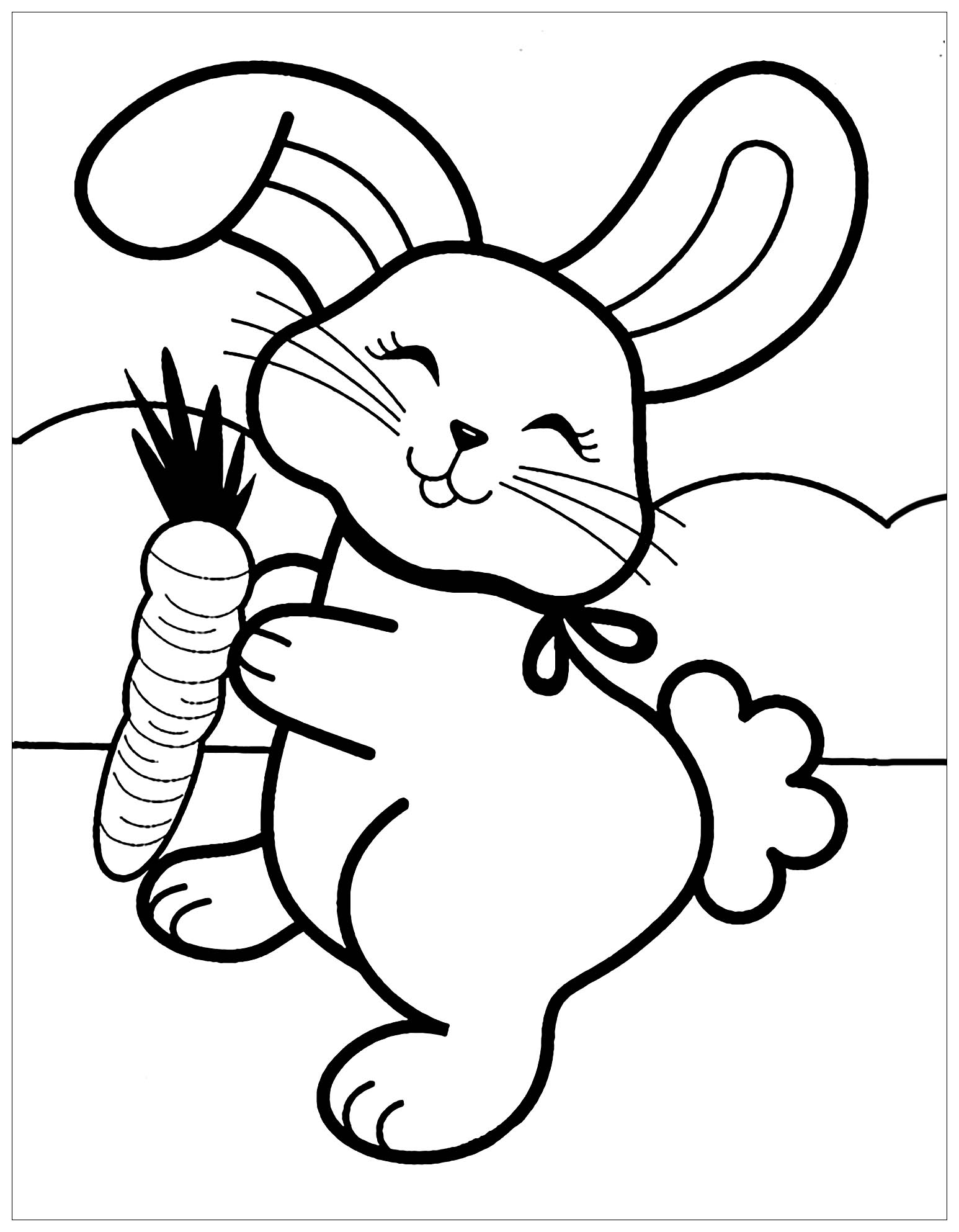 37 Adorable Rabbit Coloring Pages Printable 26