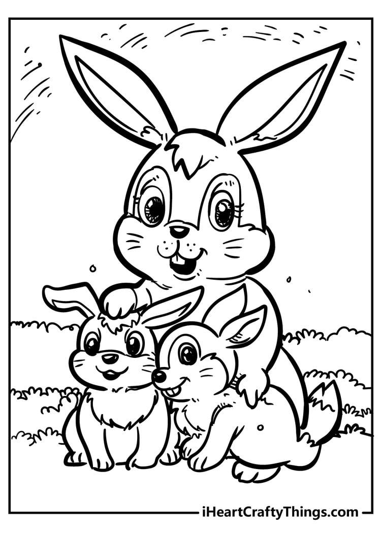 37 Adorable Rabbit Coloring Pages Printable 7