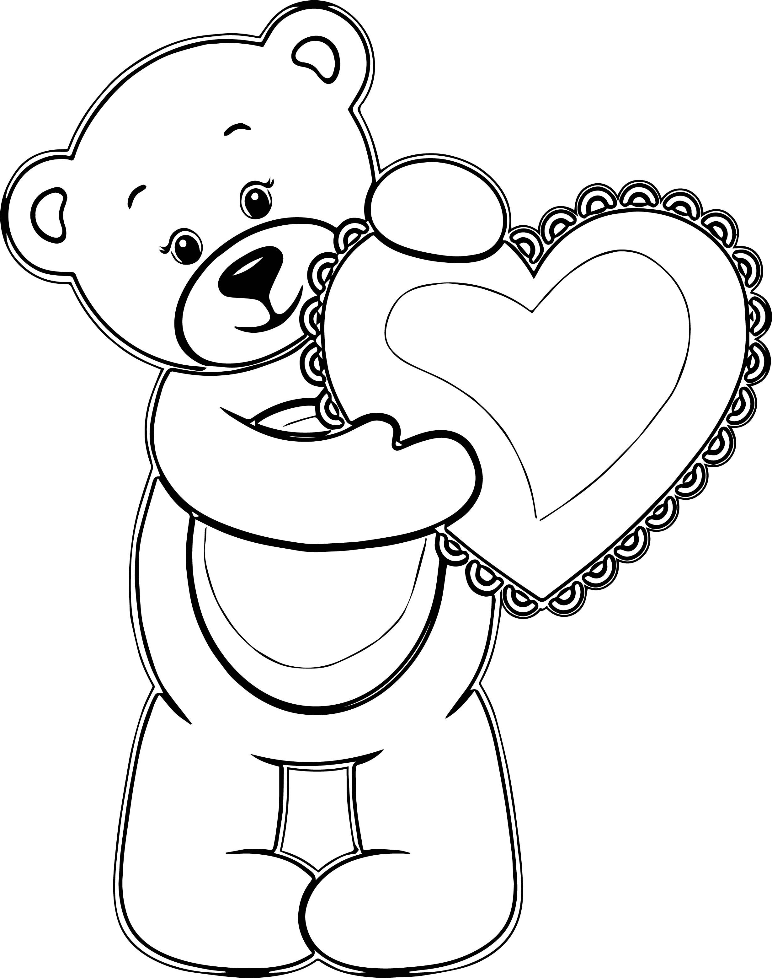 37 Cuddly Teddy Bear Coloring Pages Printable 1