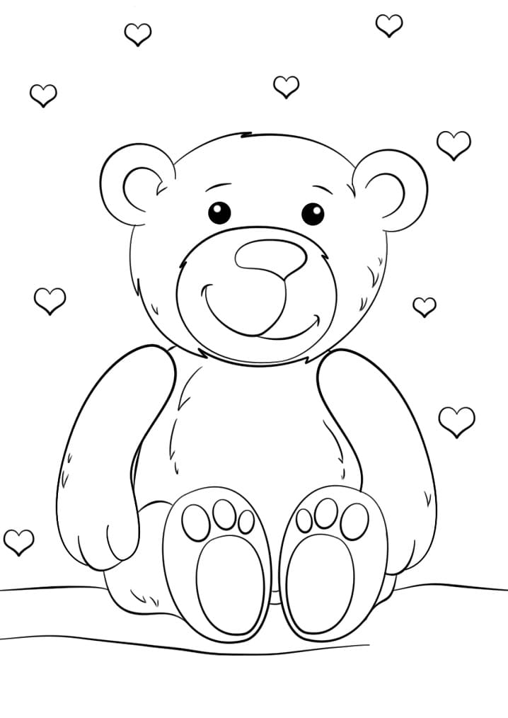 37 Cuddly Teddy Bear Coloring Pages Printable 12