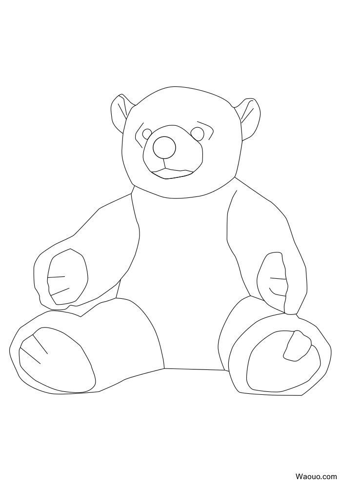 37 Cuddly Teddy Bear Coloring Pages Printable 13