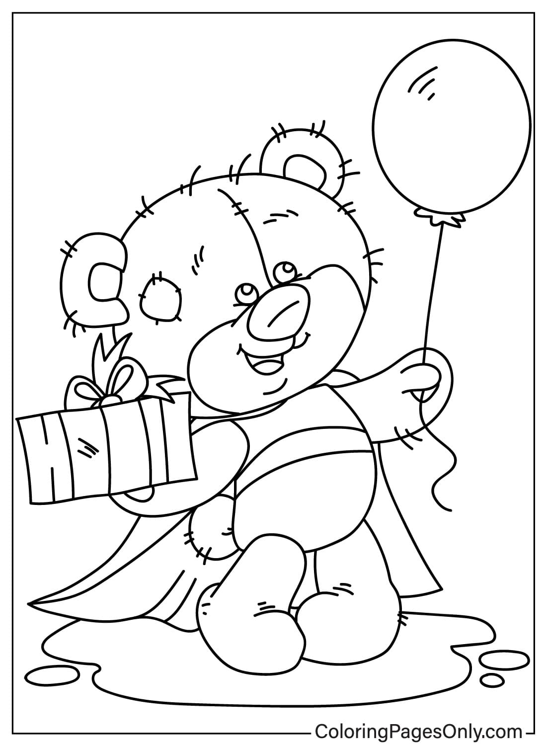 37 Cuddly Teddy Bear Coloring Pages Printable 16