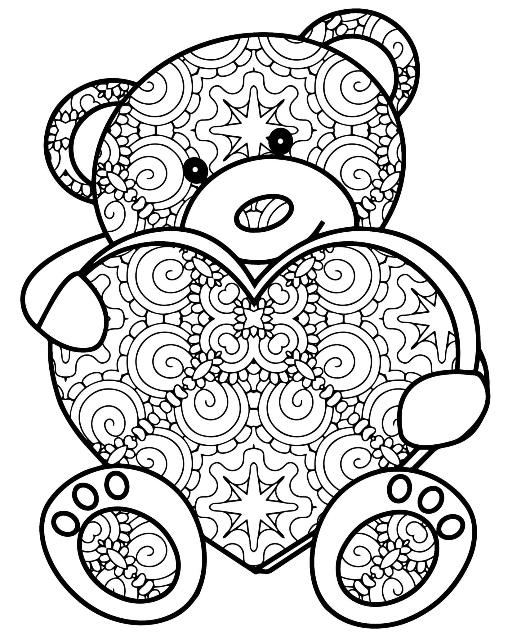 37 Cuddly Teddy Bear Coloring Pages Printable 17