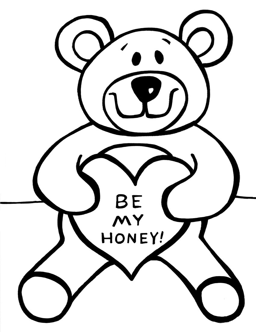 37 Cuddly Teddy Bear Coloring Pages Printable 2