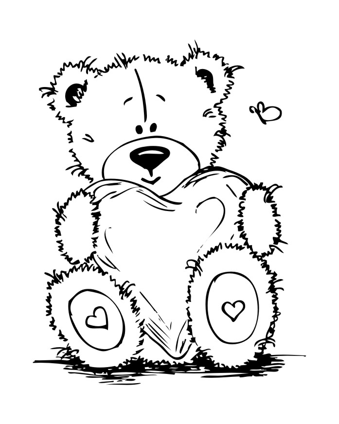 37 Cuddly Teddy Bear Coloring Pages Printable 27