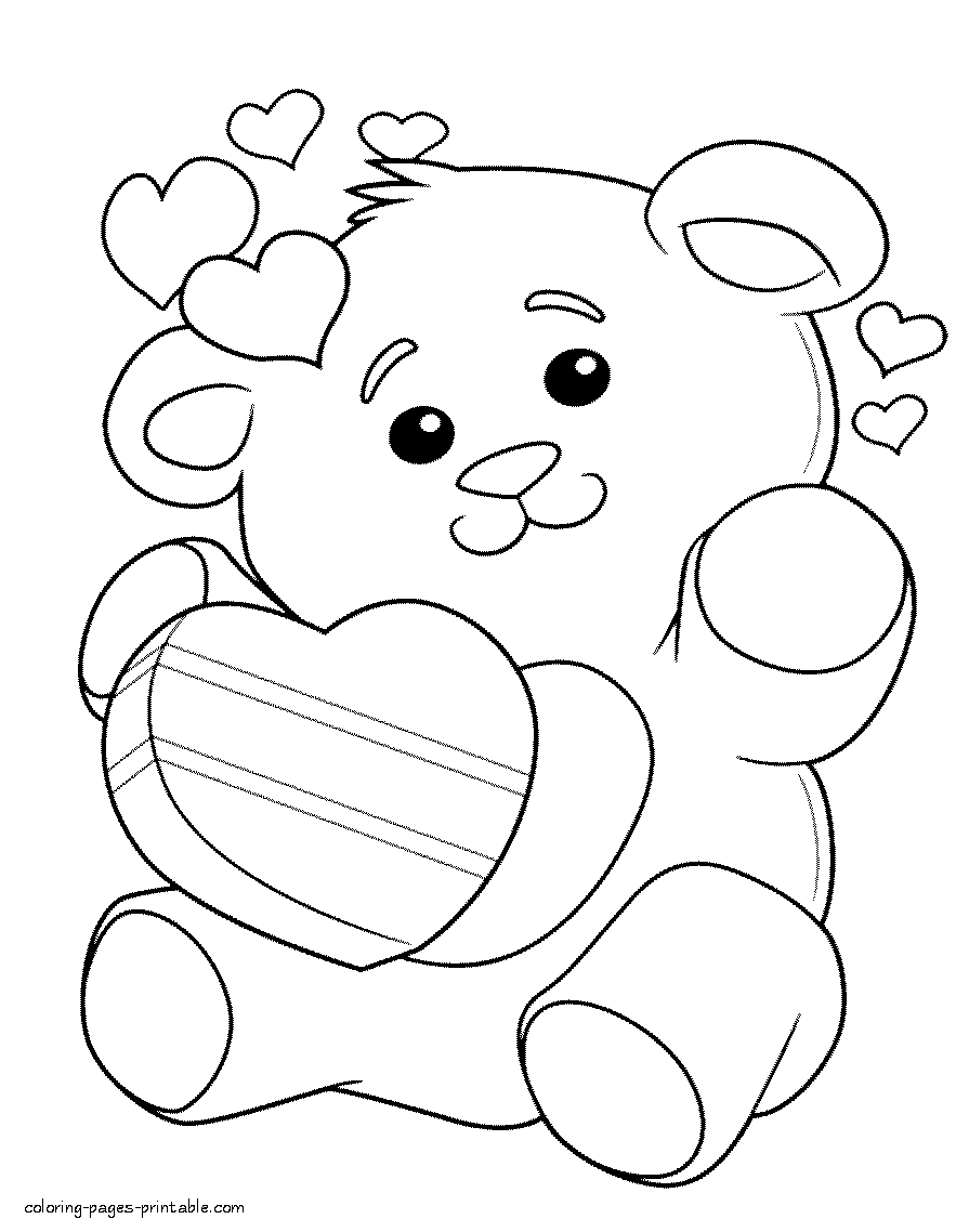 37 Cuddly Teddy Bear Coloring Pages Printable 33