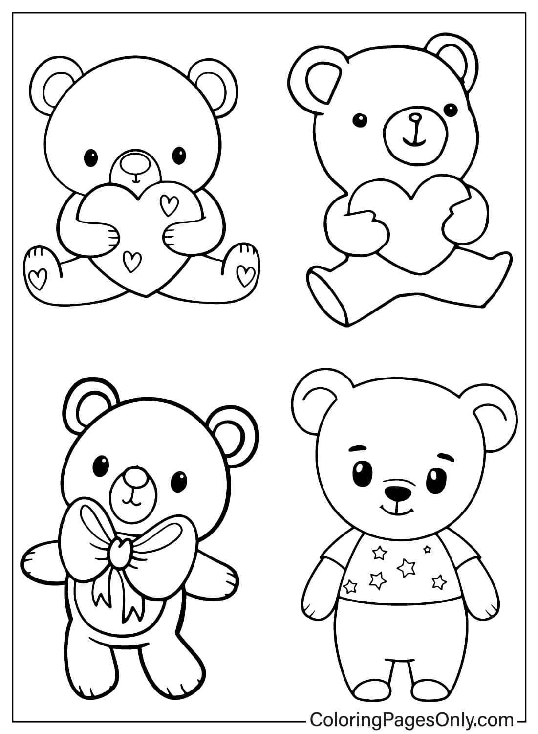 37 Cuddly Teddy Bear Coloring Pages Printable 34