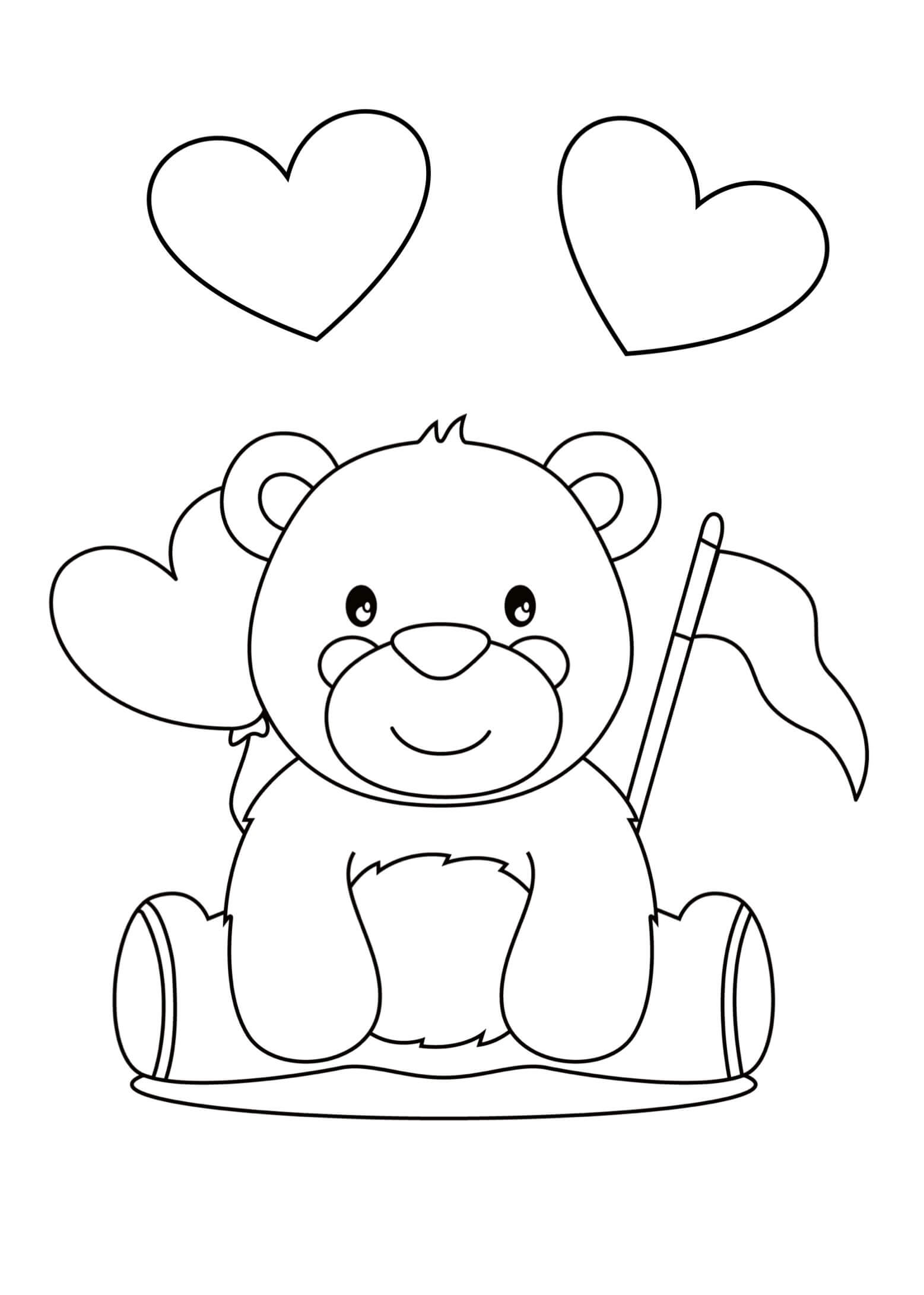 37 Cuddly Teddy Bear Coloring Pages Printable 35