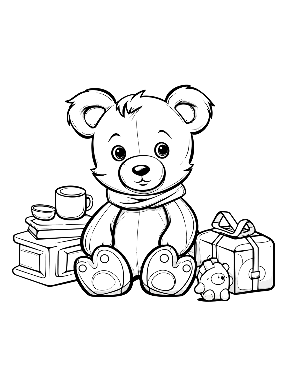 37 Cuddly Teddy Bear Coloring Pages Printable 4