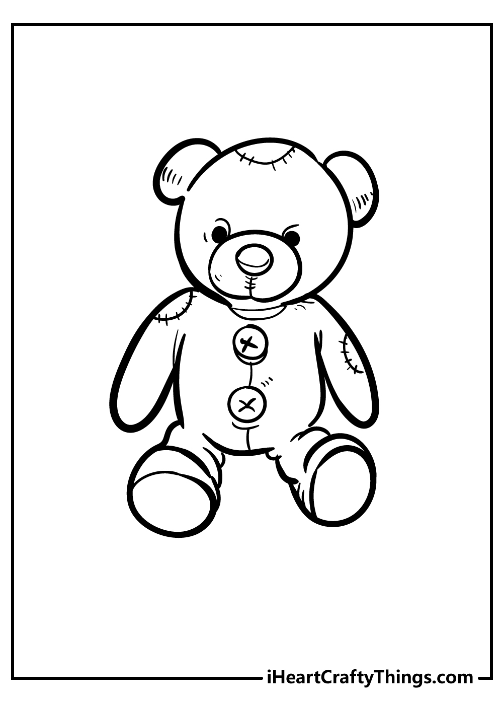 37 Cuddly Teddy Bear Coloring Pages Printable 5