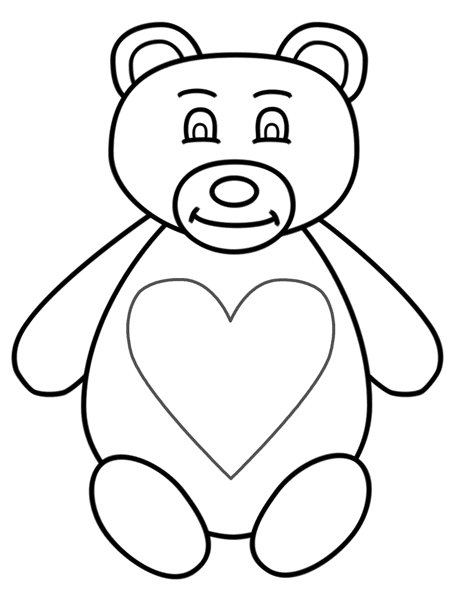 37 Cuddly Teddy Bear Coloring Pages Printable 8