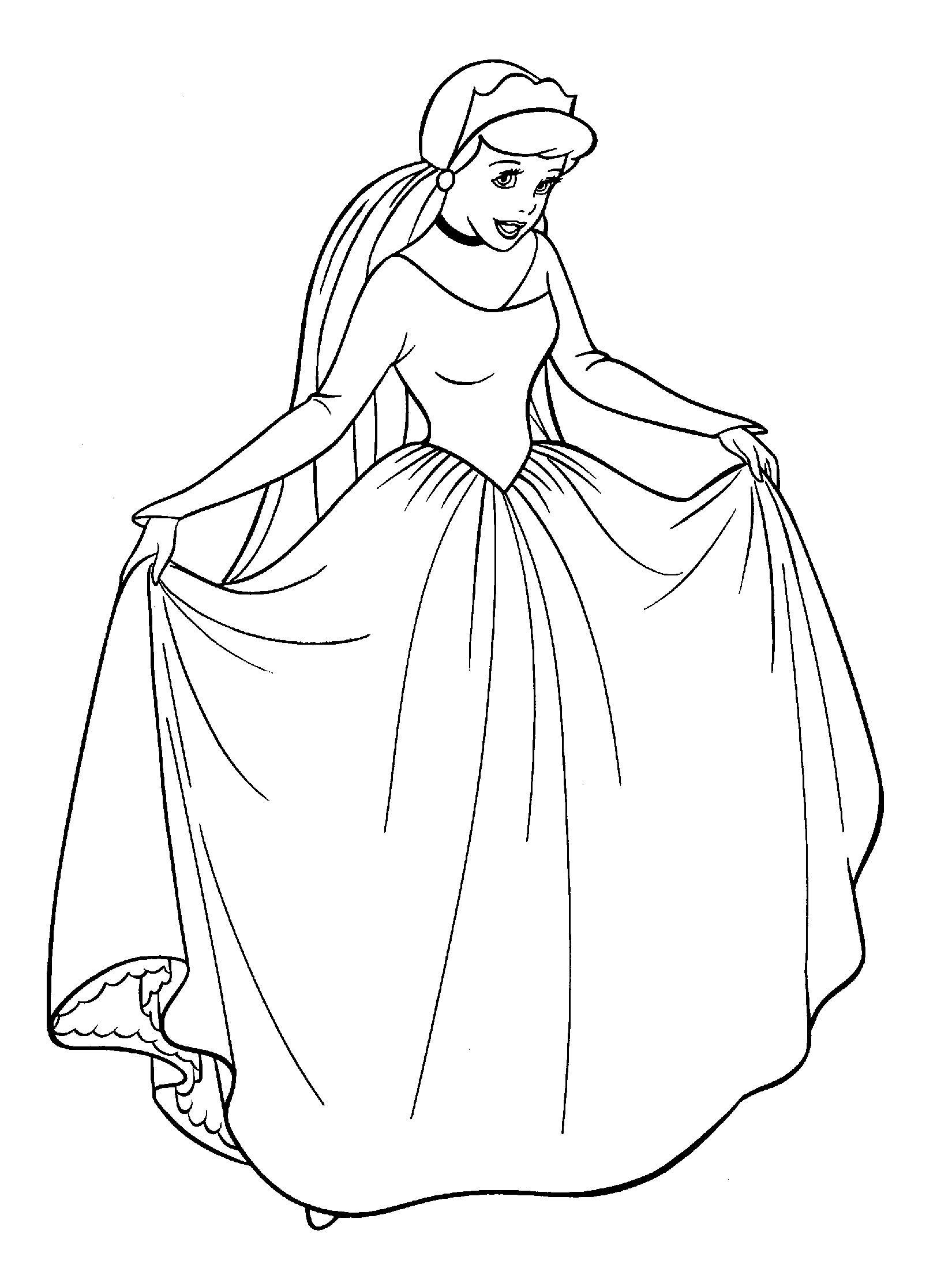 58 Cinderella Coloring Pages for Kids Printable 1