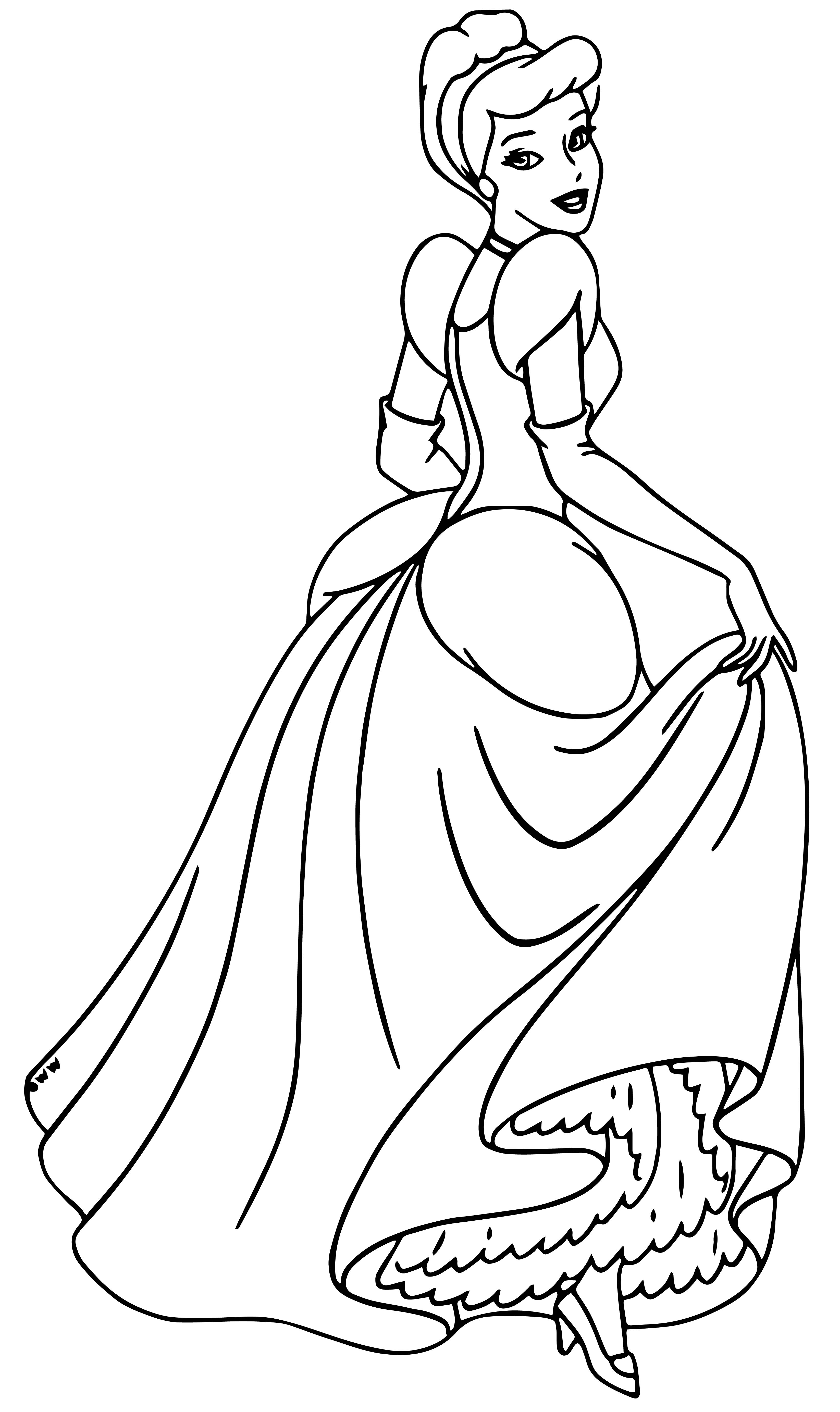 58 Cinderella Coloring Pages for Kids Printable 10