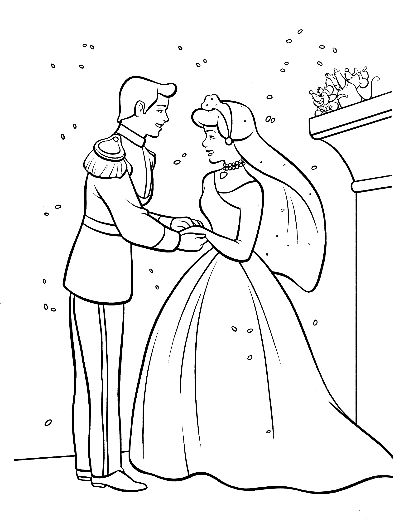 58 Cinderella Coloring Pages for Kids Printable 11