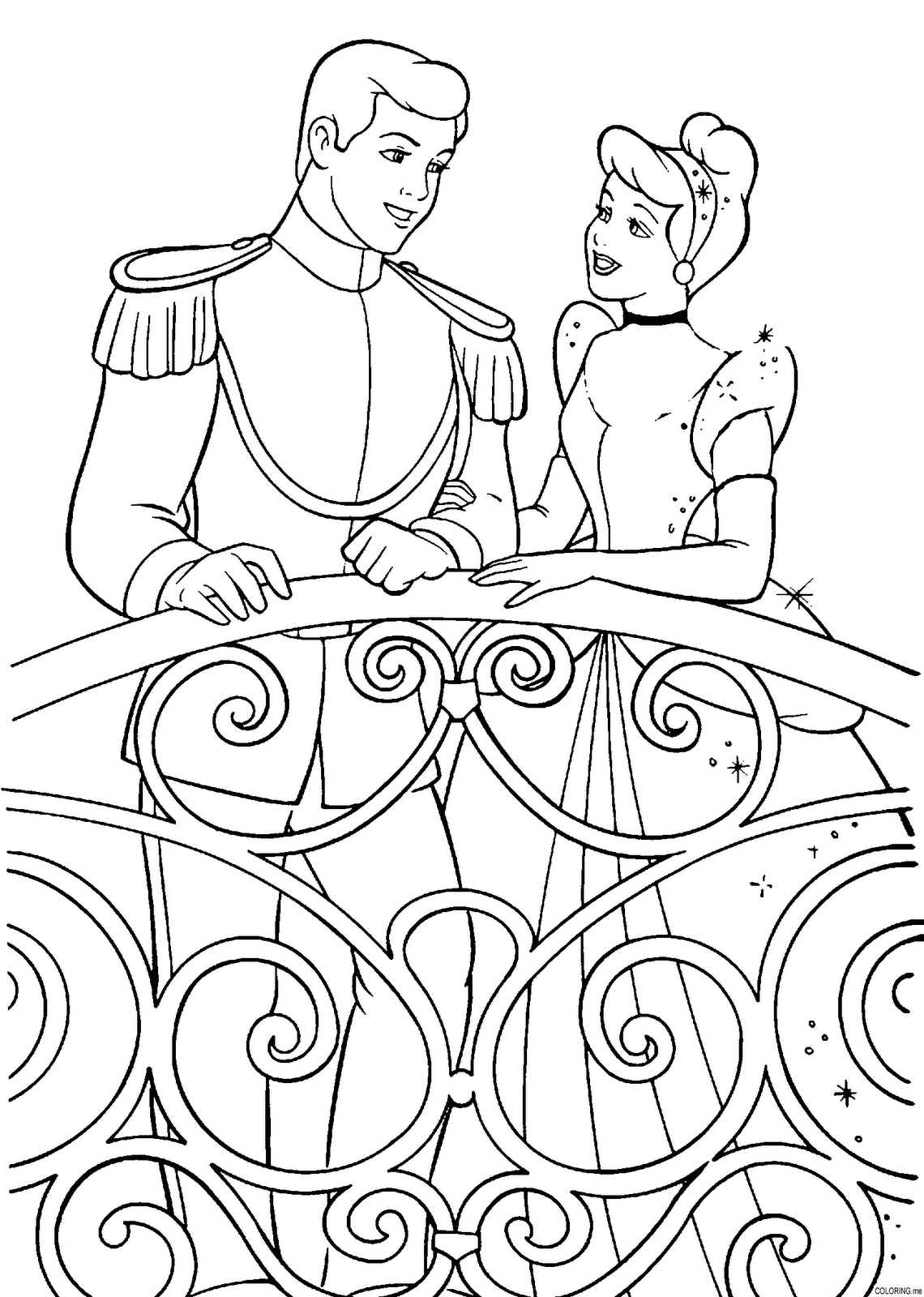 58 Cinderella Coloring Pages for Kids Printable 13