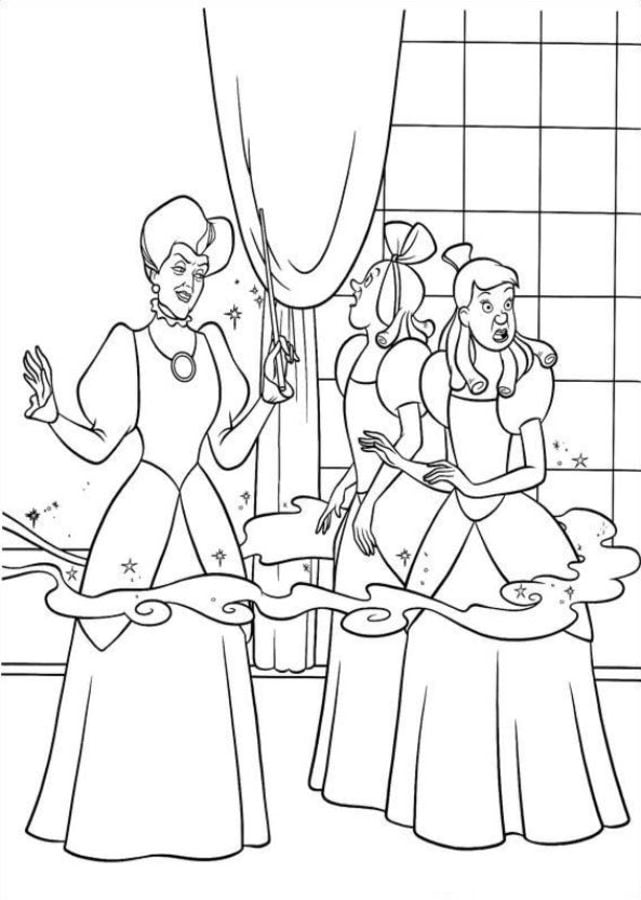 58 Cinderella Coloring Pages for Kids Printable 14